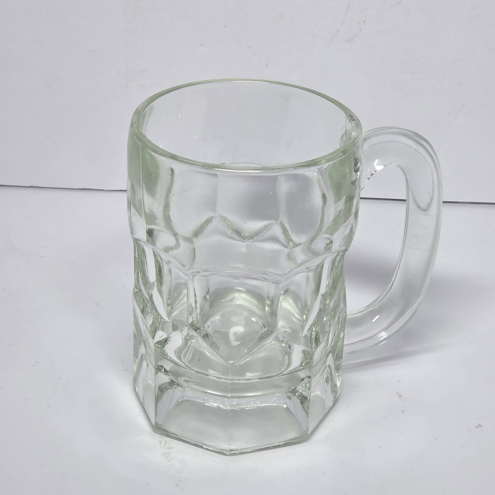 Clear With Green Tint 5 Sided Pattern Glass Replacement Mug